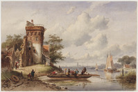 TvB T 319
<br/>
Riviergezicht met pontje
<br/>
<em>Leickert, Charles Henri Joseph (1816-1907)</em>